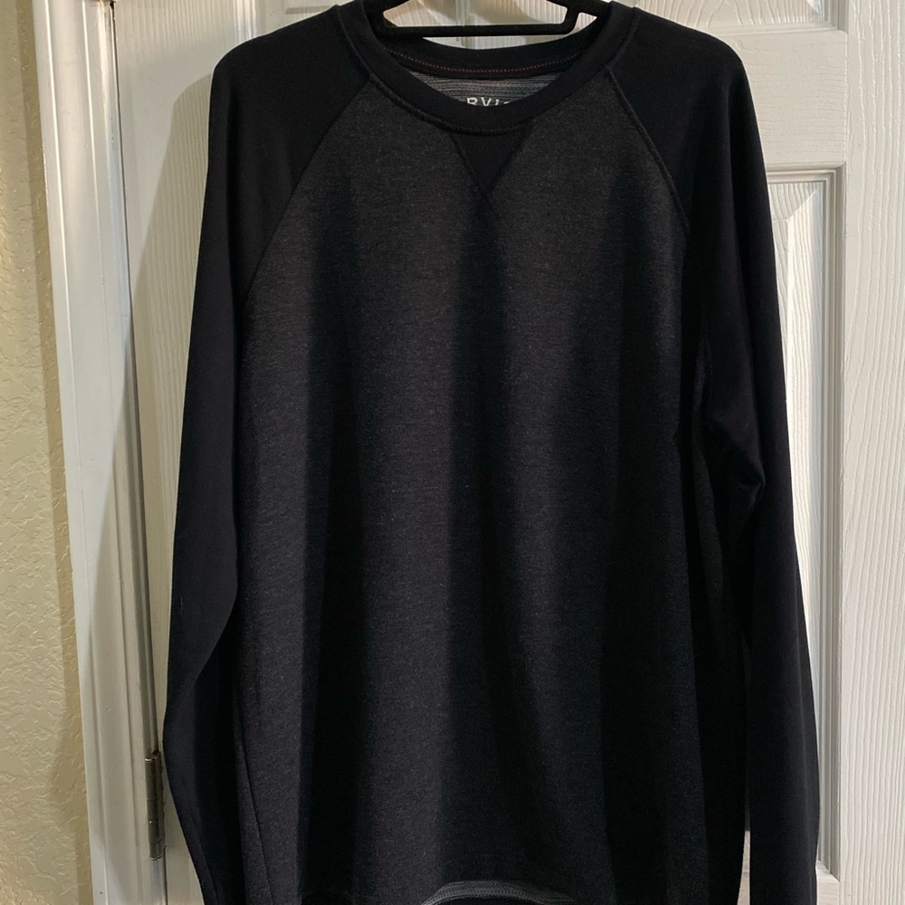 Orvis Men’s Classic Collection Black & Gray Raglan Henley Long Sleeve Shirt